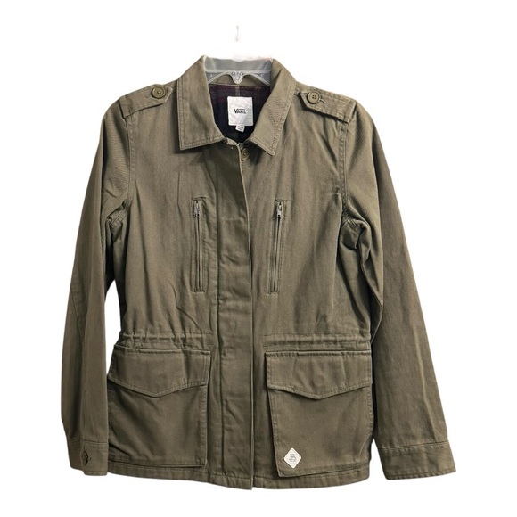 Vans (EUC) 100% Cotton, Army Green Military Jacket, Size Small - Picture 2 of 11